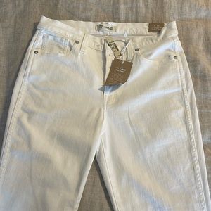 Madewell 10” High-Rise Skinny Crop Jean, White, Size 29